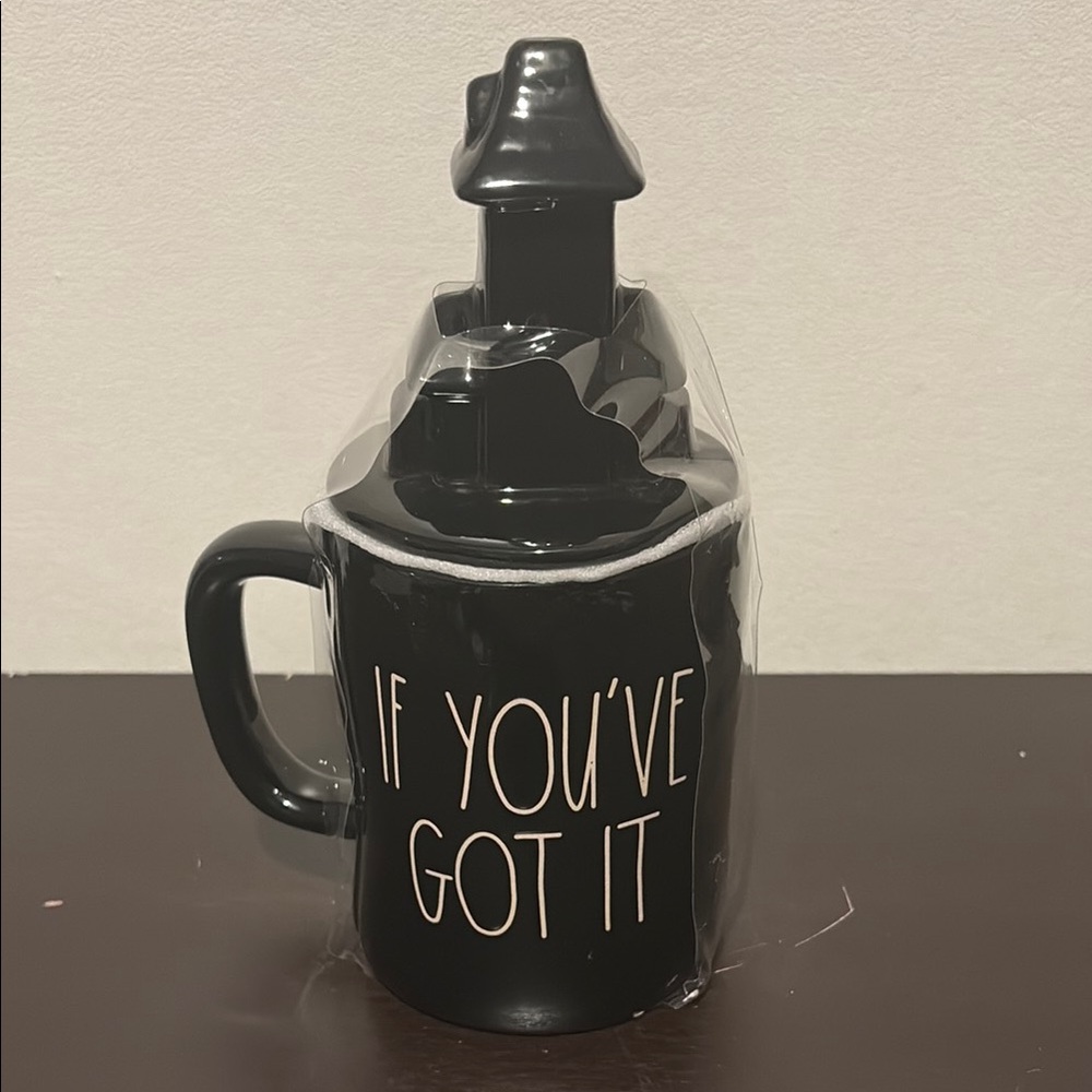 Rae Dunn Black 'Haunt It' Mug with Lid - Picture 2 of 3